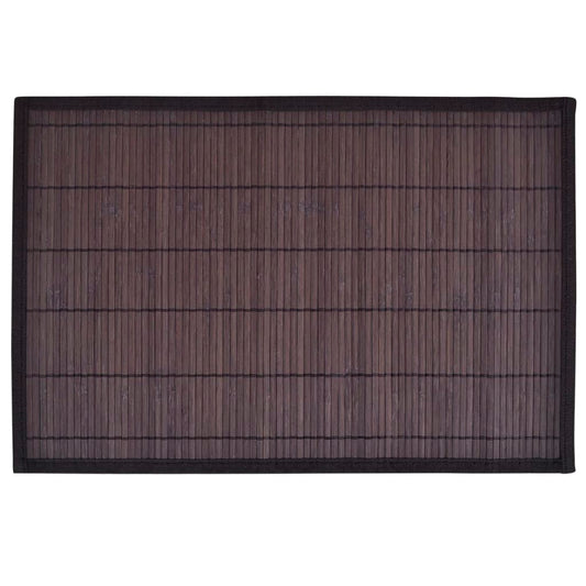 6 Bambus kuvertbrikker 30 x 45 cm, mørkebrun
