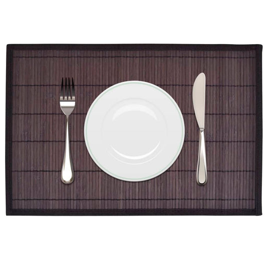 6 Bambus kuvertbrikker 30 x 45 cm, mørkebrun