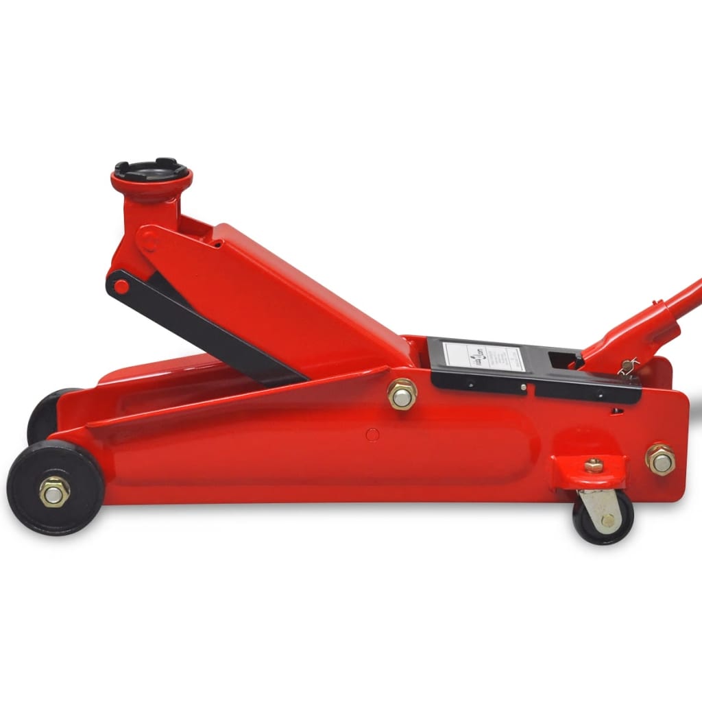 Lavprofil hydraulisk gulv jekk 3 tonn, rød