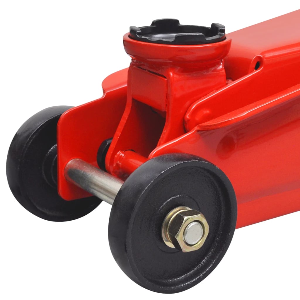 Lavprofil hydraulisk gulv jekk 3 tonn, rød