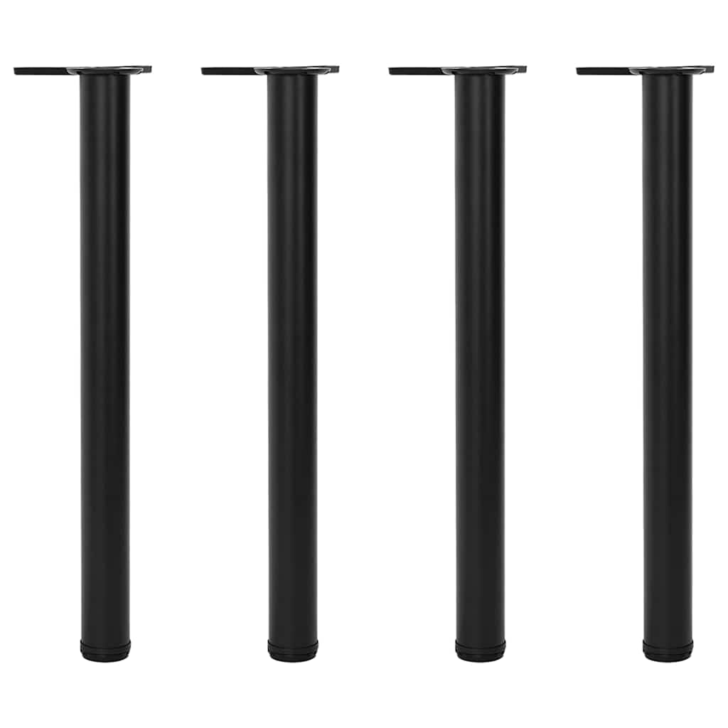 4 justerbare Bordben Sort 710 mm