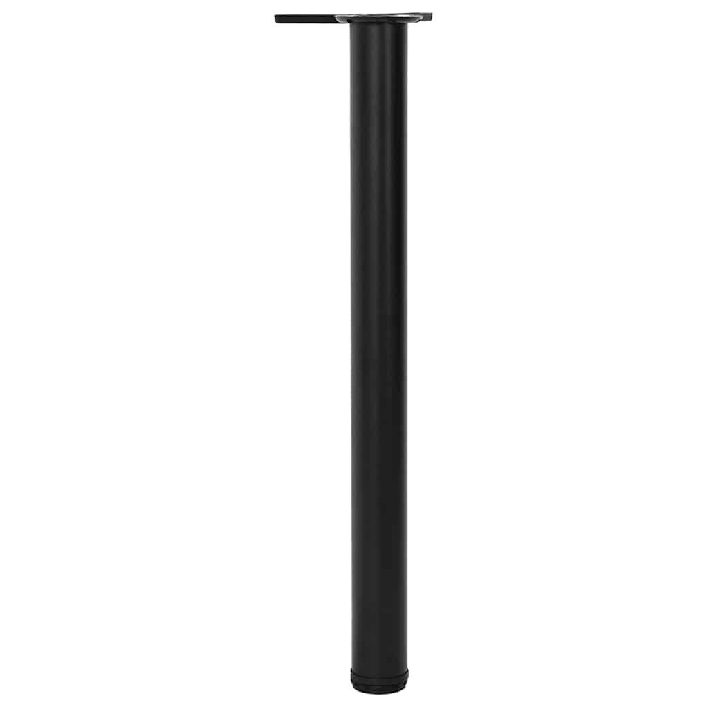 4 justerbare Bordben Sort 710 mm