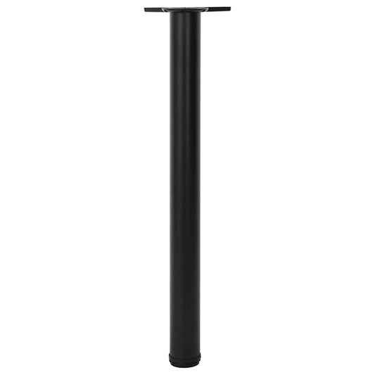 4 justerbare Bordben Sort 710 mm