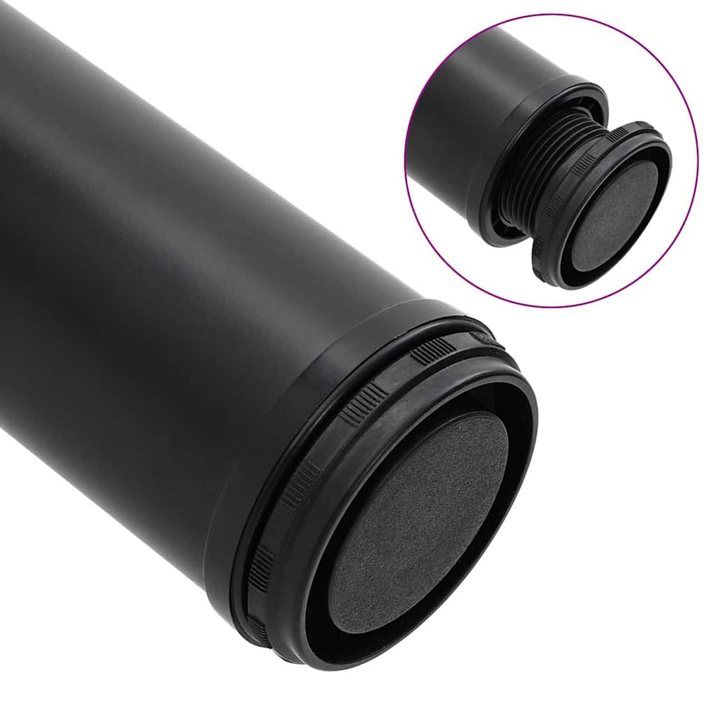 4 justerbare Bordben Sort 710 mm