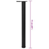 4 justerbare Bordben Sort 710 mm