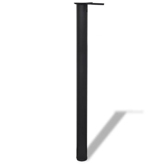 4 justerbare Bordben Sort 870 mm
