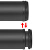 4 justerbare Bordben Sort 870 mm