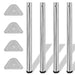 4 Height justerbare Bordben Krom 710 mm