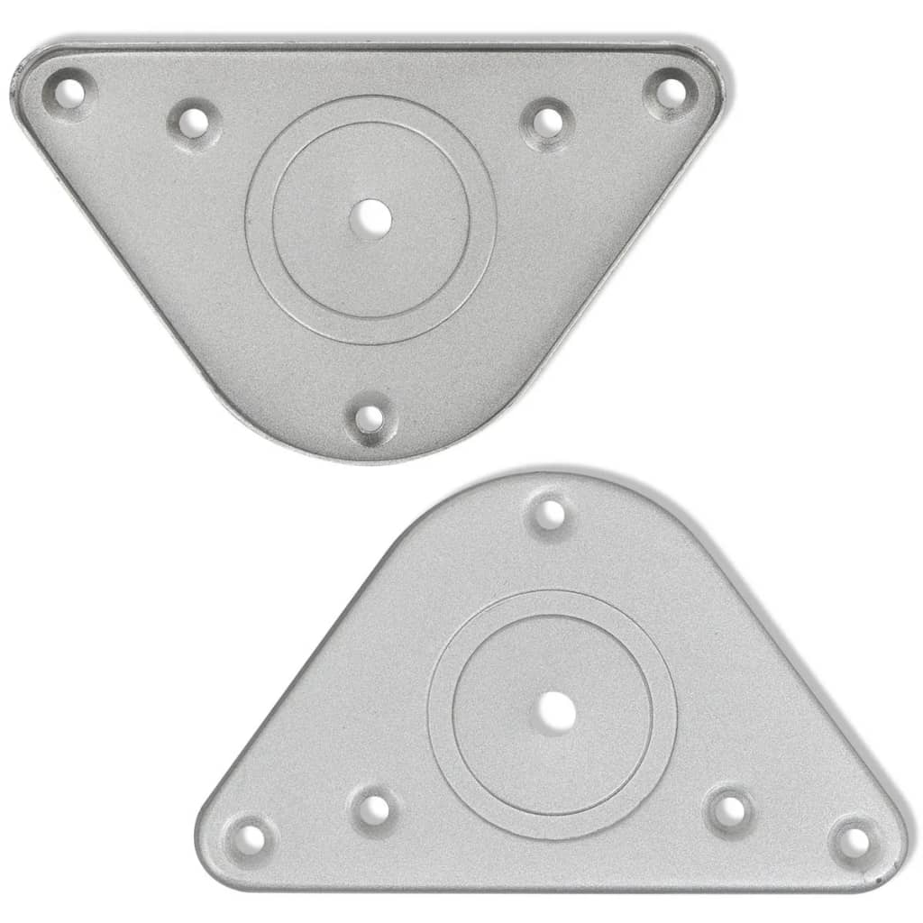 4 justerbare Bordben børstet nikkel 870 mm