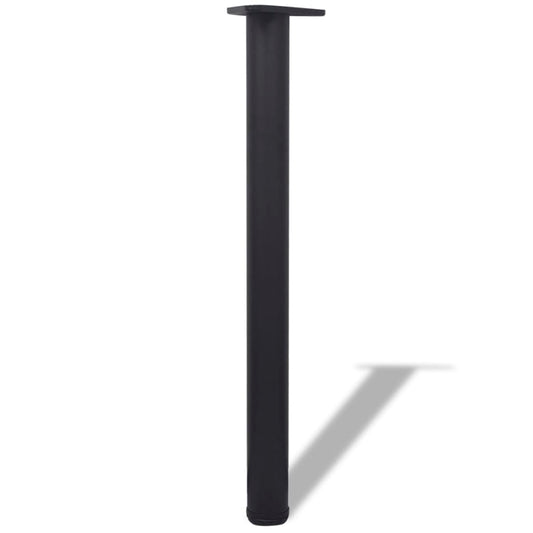 4 Height justerbare Bordben Sort 710 mm