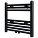 Radiator håndklestativ rett svart 480 x 480 mm