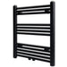 Radiator håndklestativ rett svart 600 x 764 mm