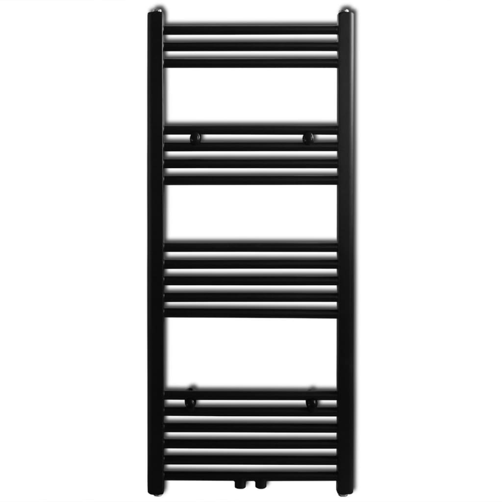Radiator håndklestativ rett svart 500 x 1160 mm