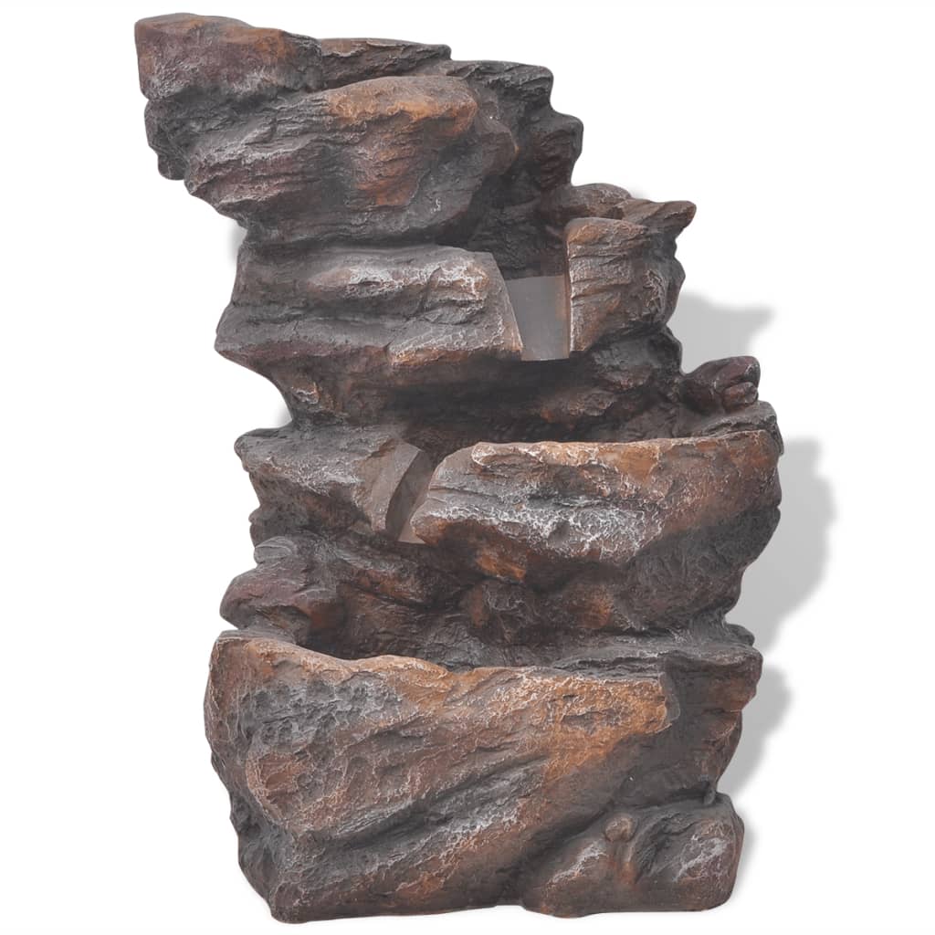 Innendørs Fontene med LED lys Polyresin vidaXL