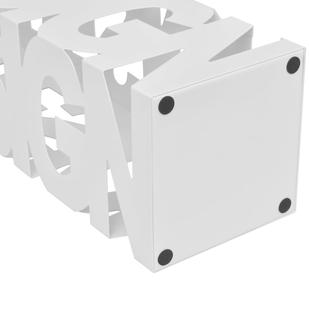 Hvit kvadratisk Paraplyholder Stokk i stål 48,5 cm