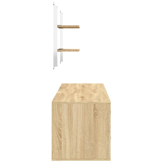5 deler baderomsmøbelsett eik konstruert tre