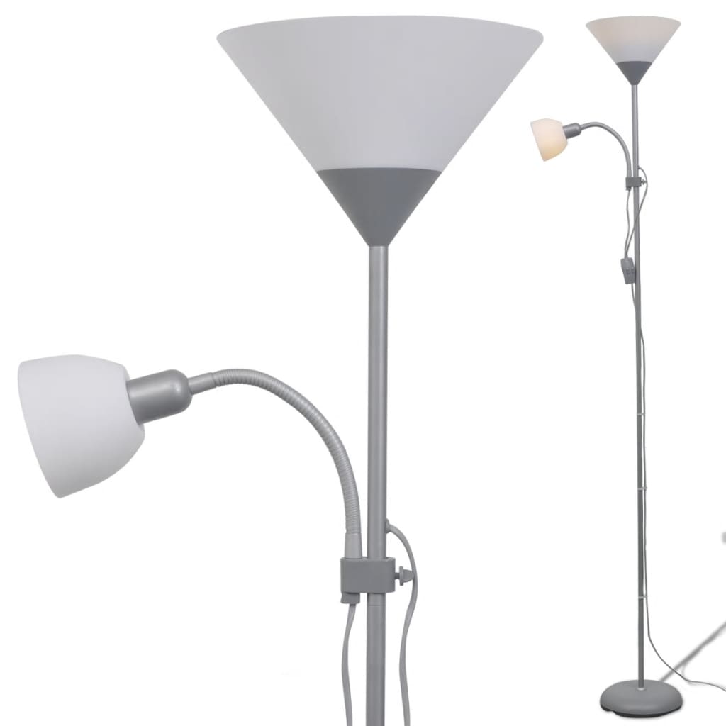 Gulvlampe grå vidaXL