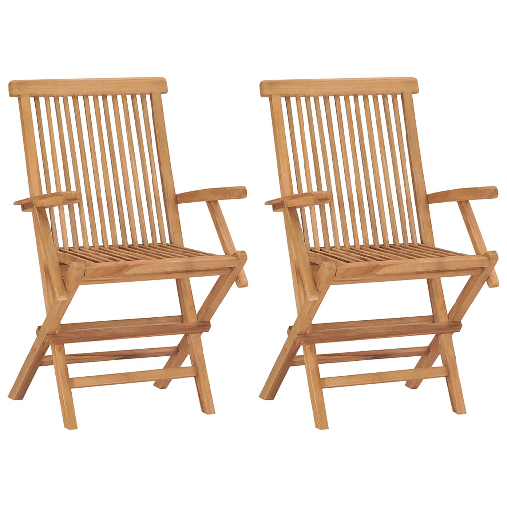 Klappstoler 2 stk heltre teak