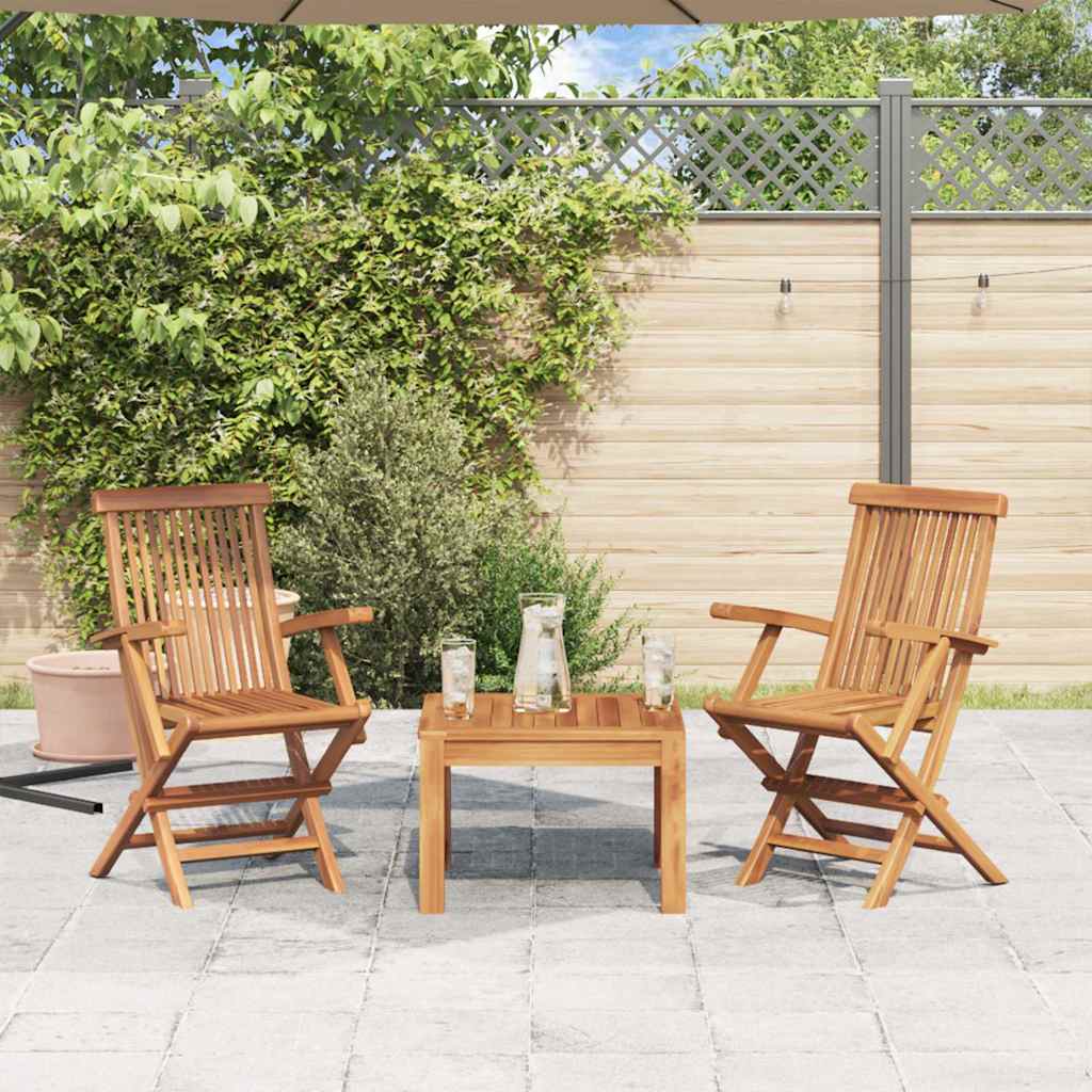 Klappstoler 2 stk heltre teak