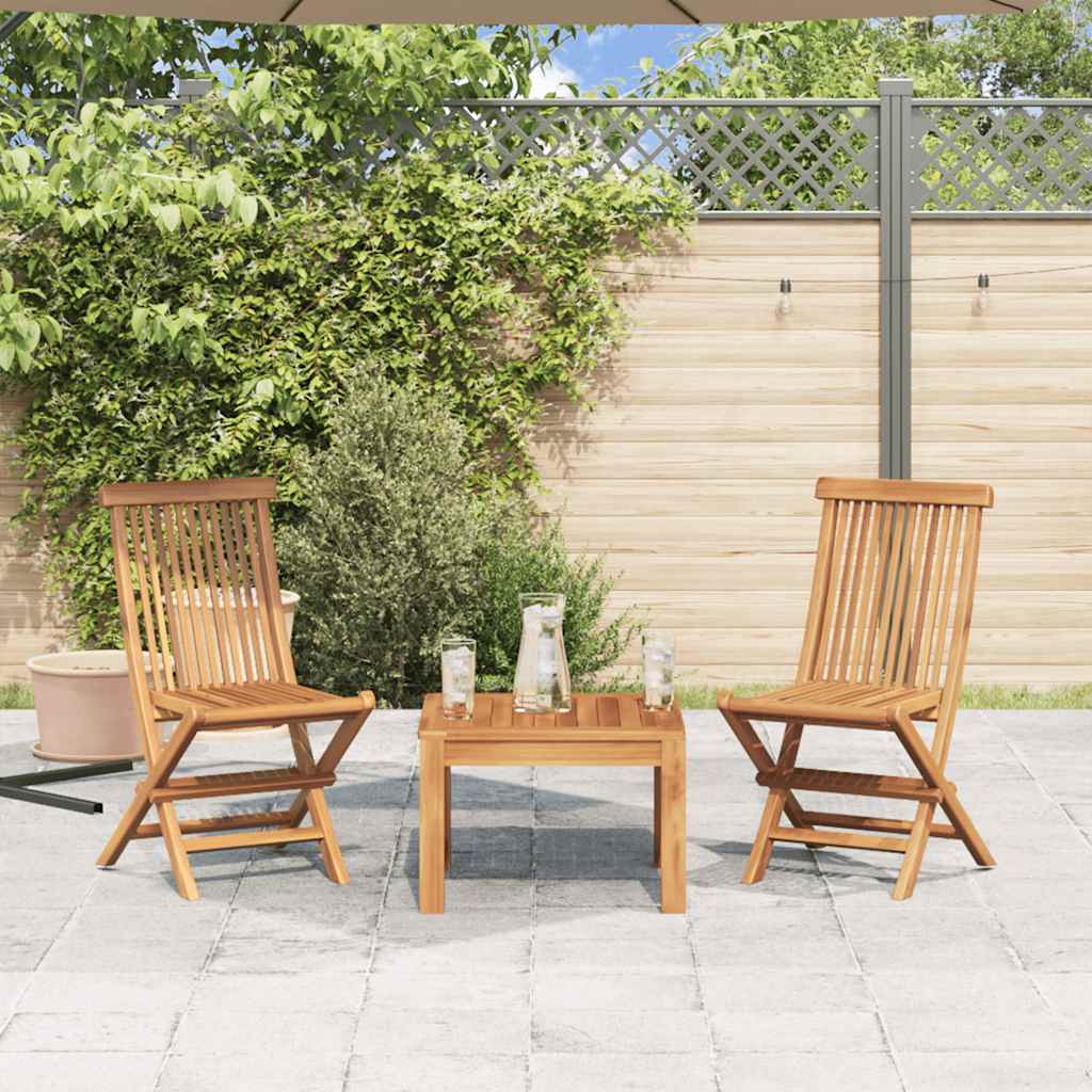 Klappstoler 2 stk heltre teak
