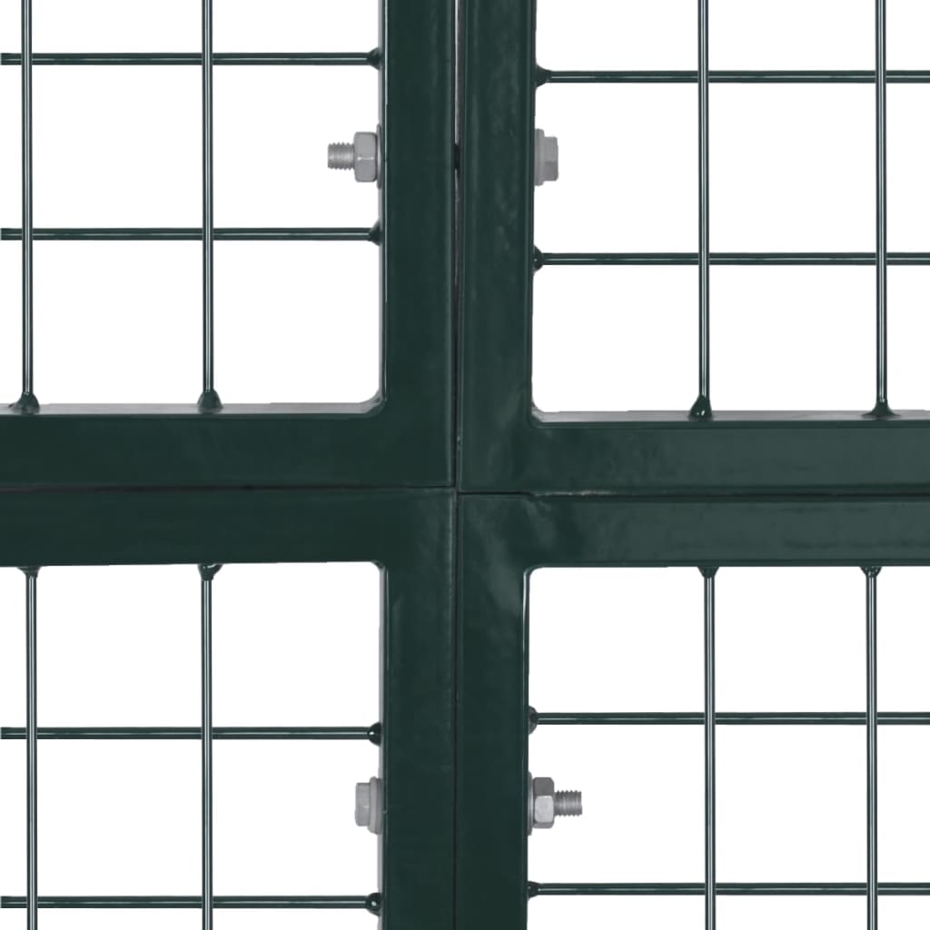 Dobbeldørsgjerdeport 300x150 cm pulverlakkert stål