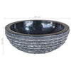 Servant marmor 40 cm svart