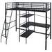 Seng med madrass Svart 200 x 90 cm Metall