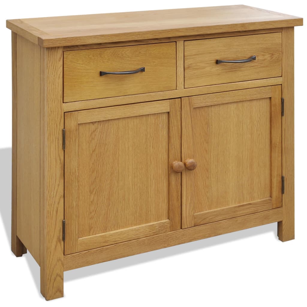 Skjenk 90x33,5x83 cm heltre eik vidaXL