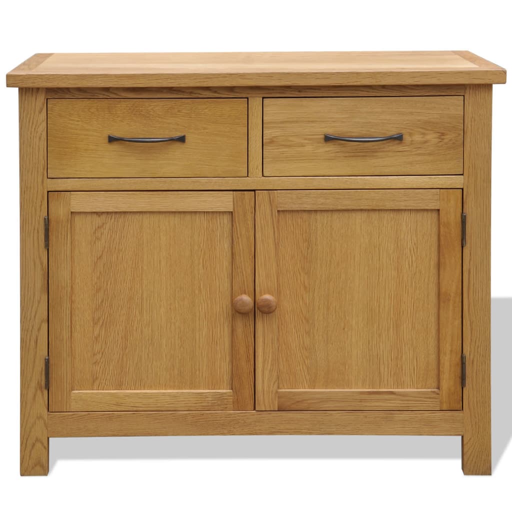 Skjenk 90x33,5x83 cm heltre eik vidaXL