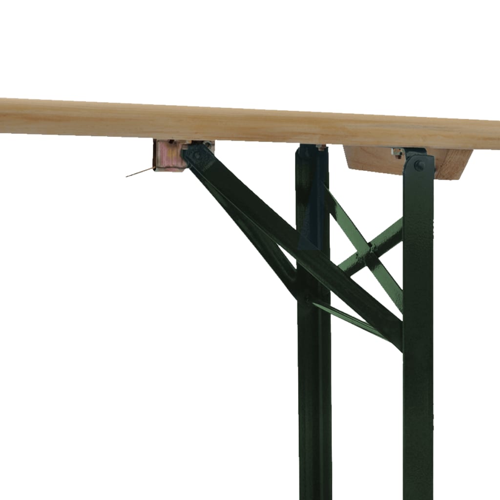 Sammenleggbart ølbord med 2 benker 220 cm edelgran