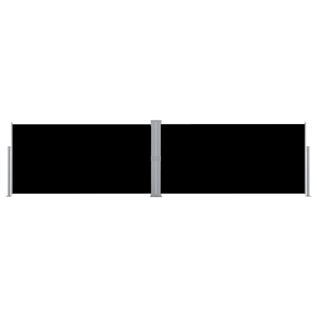 Uttrekkbar sidemarkise svart 160x600 cm vidaXL