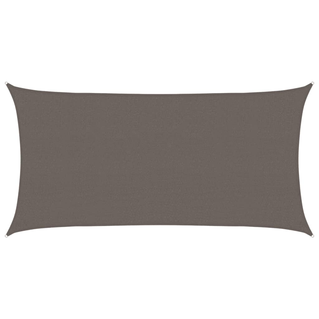 Soleseil HDPE Rektangulært 2x4 m Antrasitt vidaXL