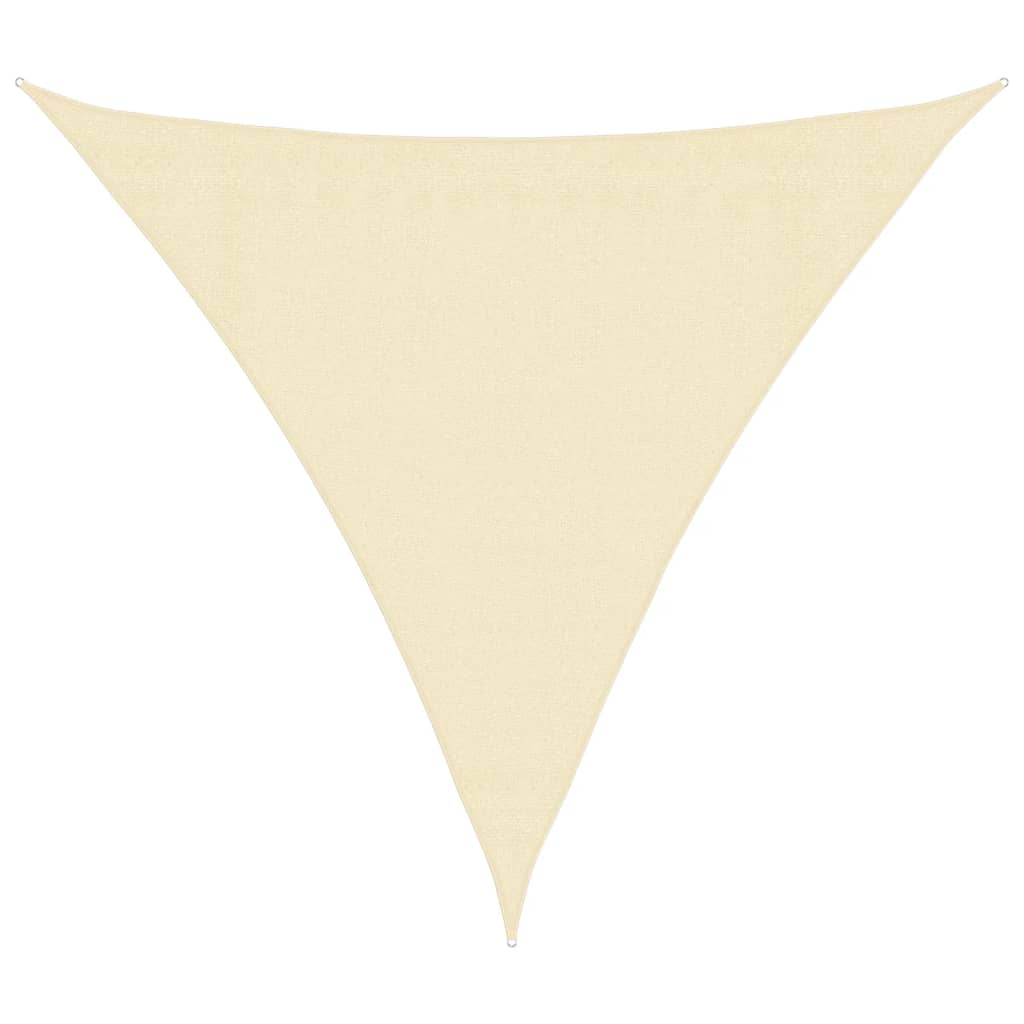 42290 vidaXL Solseil Seil HDPE Trekant 3,6x3,6x3,6 m Krem vidaXL