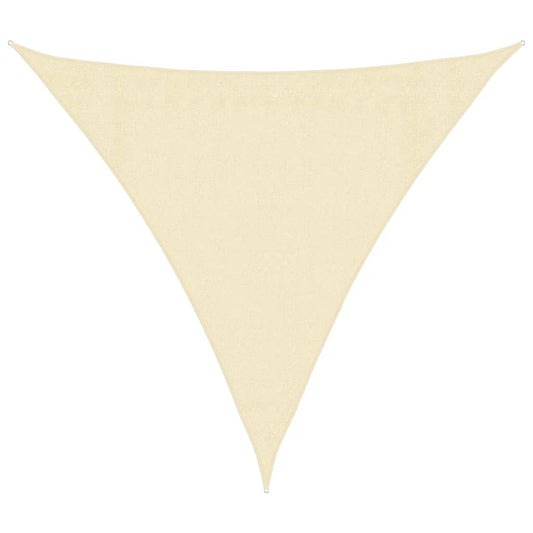42290 vidaXL Solseil Seil HDPE Trekant 3,6x3,6x3,6 m Krem vidaXL