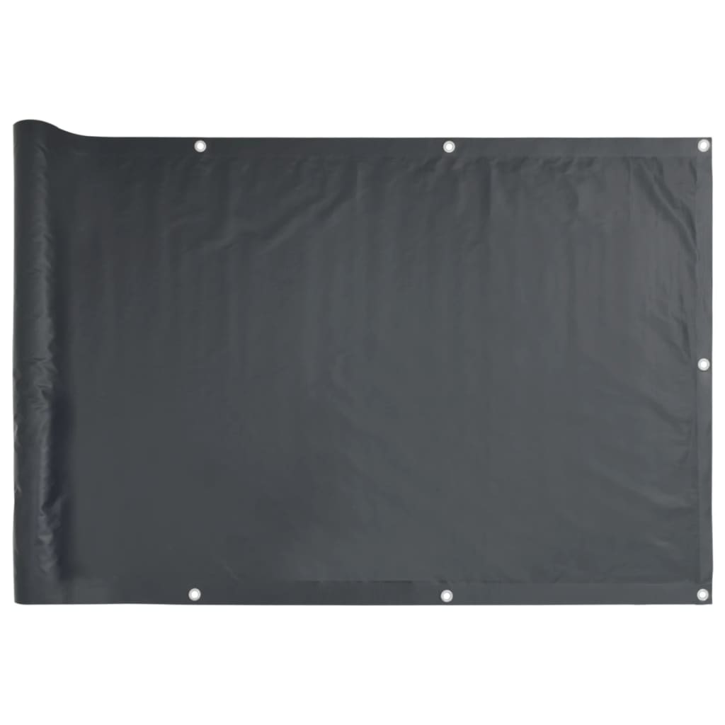 Balkongskjerm Oxfordstoff 90x400 cm Antrasitt