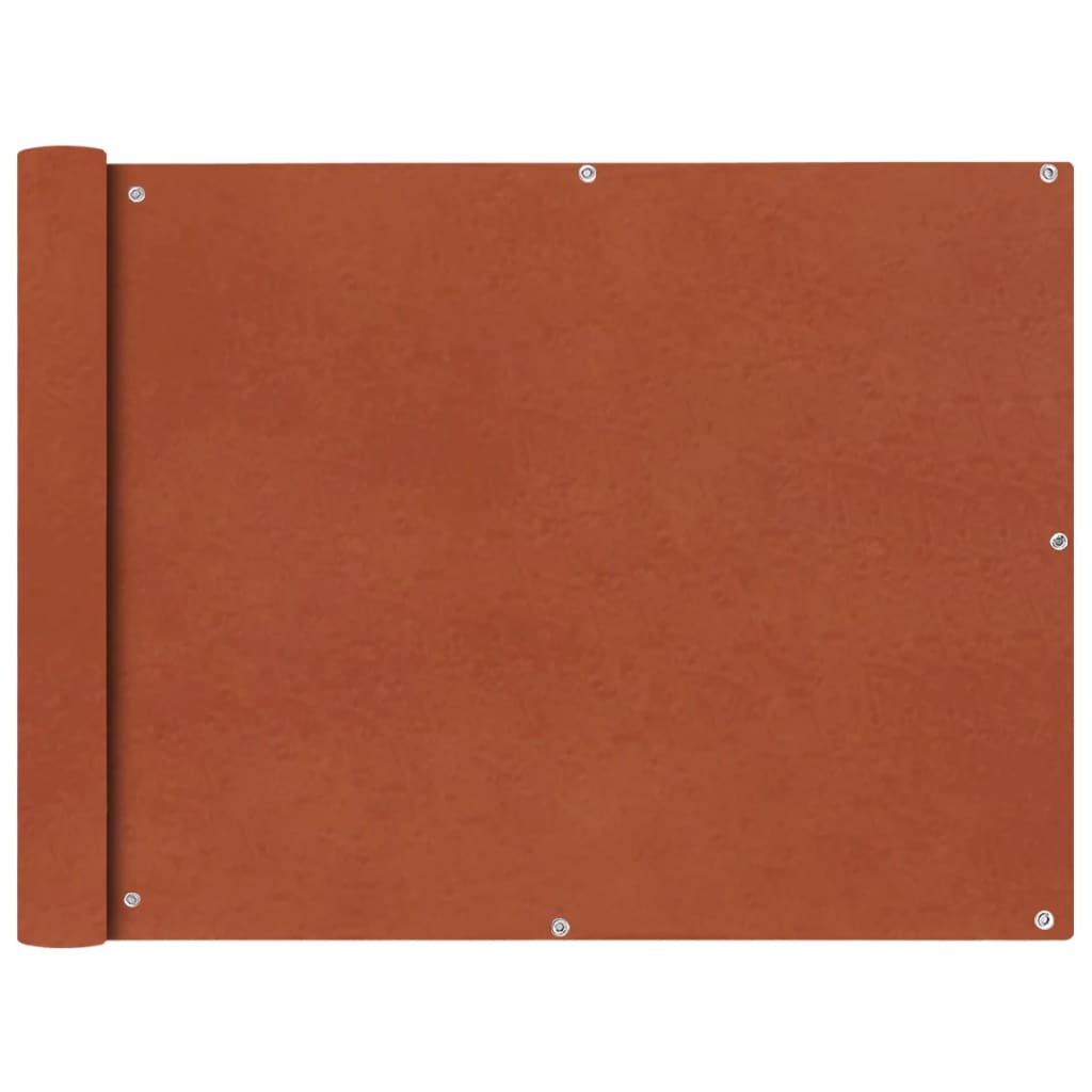 Balkongskjerm oxfordstoff 90x600 cm terrakotta