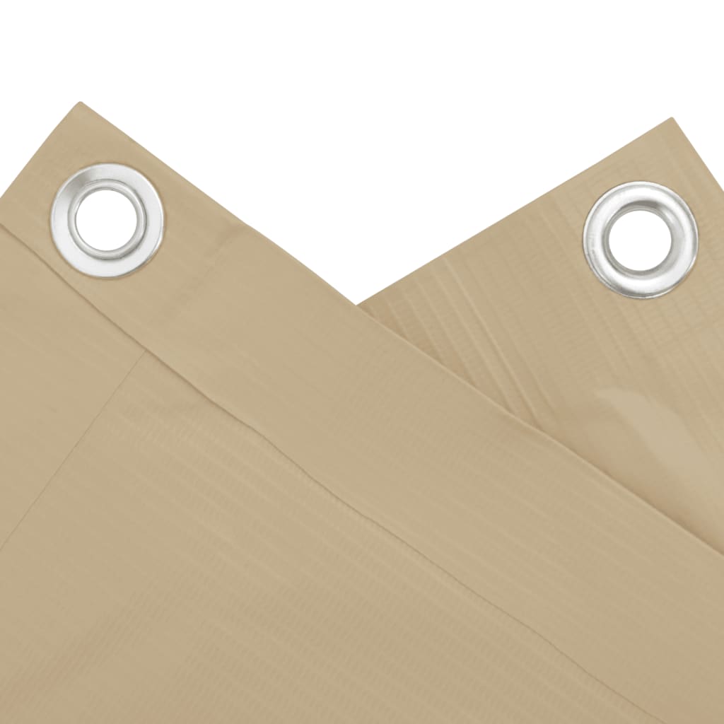 Balkongskjerm Oxfordstoff 90x600 cm Beige