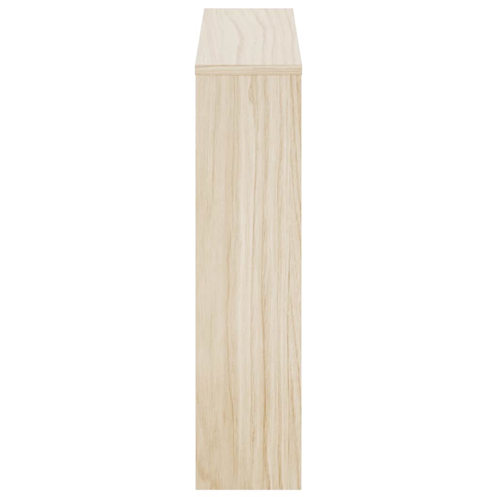 Skoskap 2 høyder speil eik 63x17x67 cm