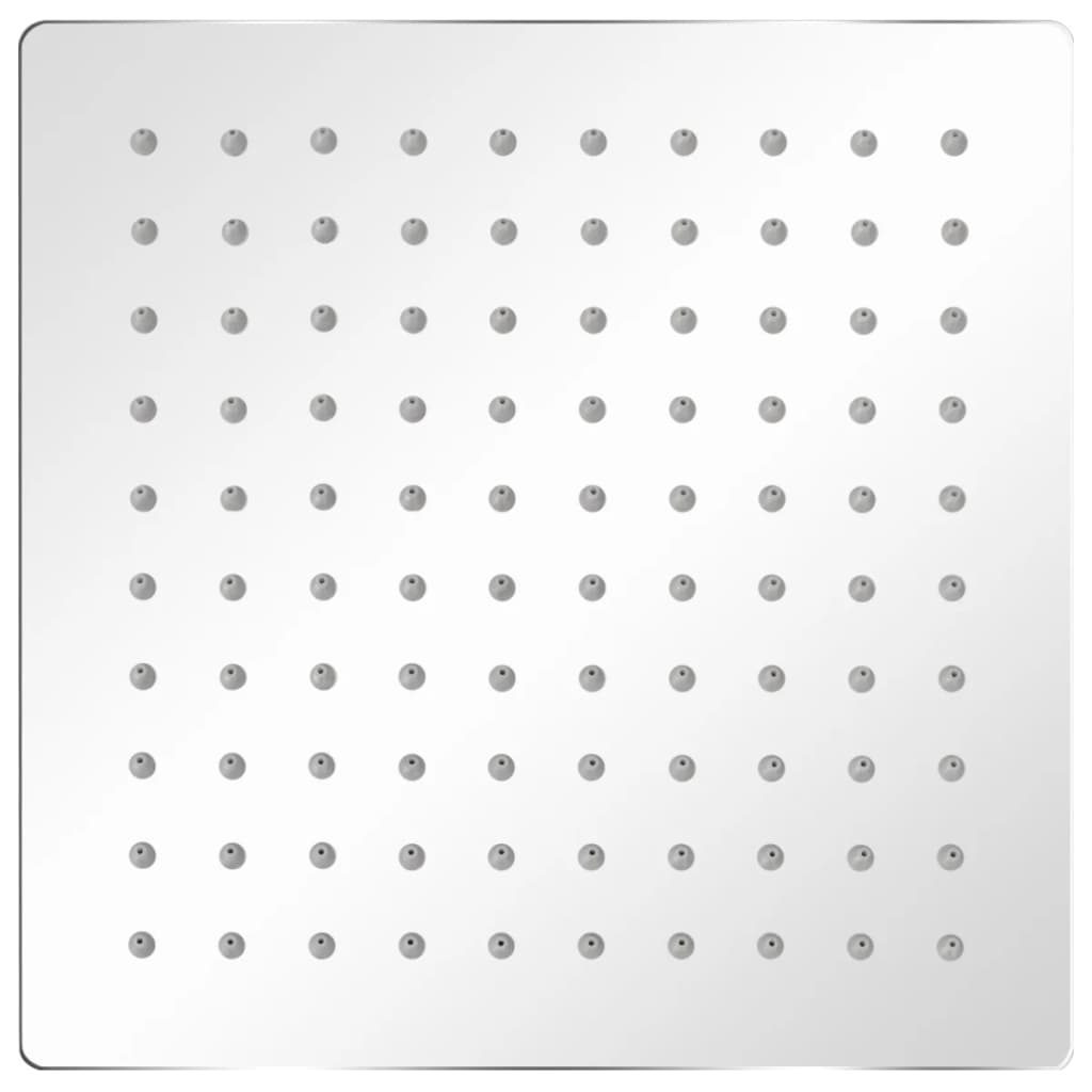 Regndusjhode rustfritt stål 20x20 cm firkantet