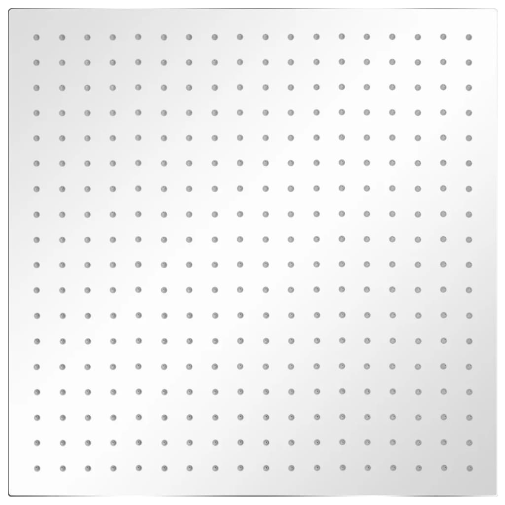 Regndusjhode rustfritt stål 50x50 cm firkantet