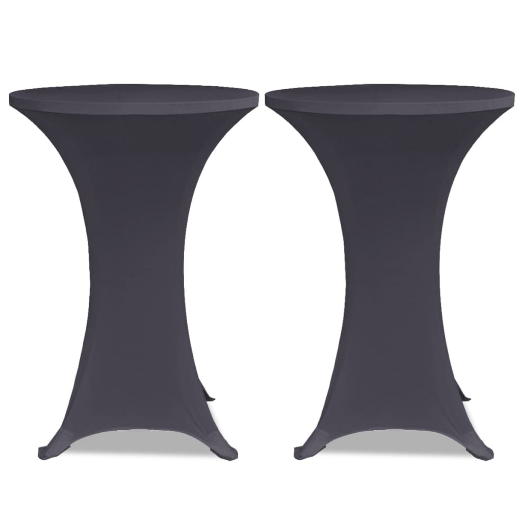 Elastisk Bordduk 2 stk 60 cm Antrasitt