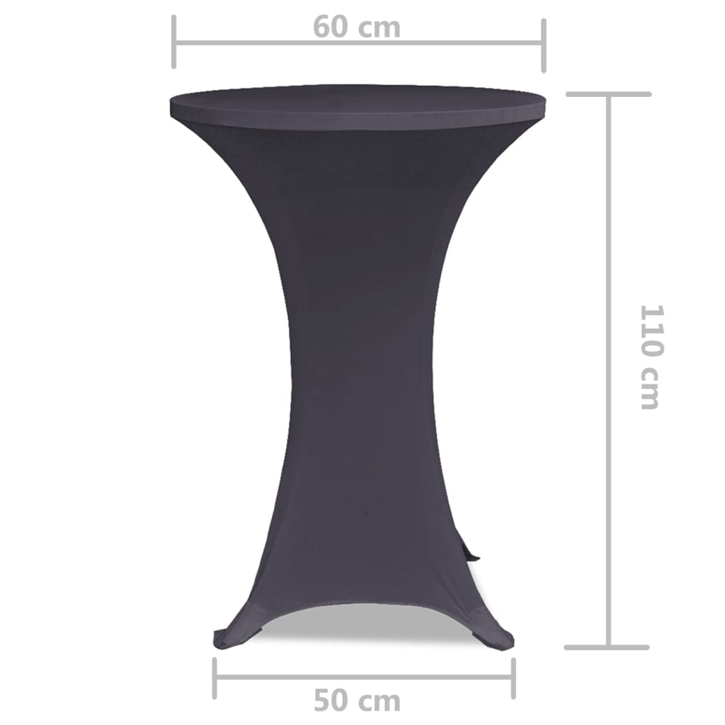 Elastisk Bordduk 2 stk 60 cm Antrasitt