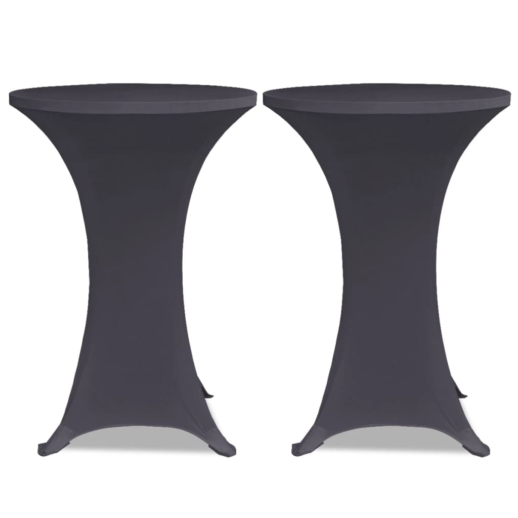 Elastisk Bordduk 2 stk 70 cm Antrasitt