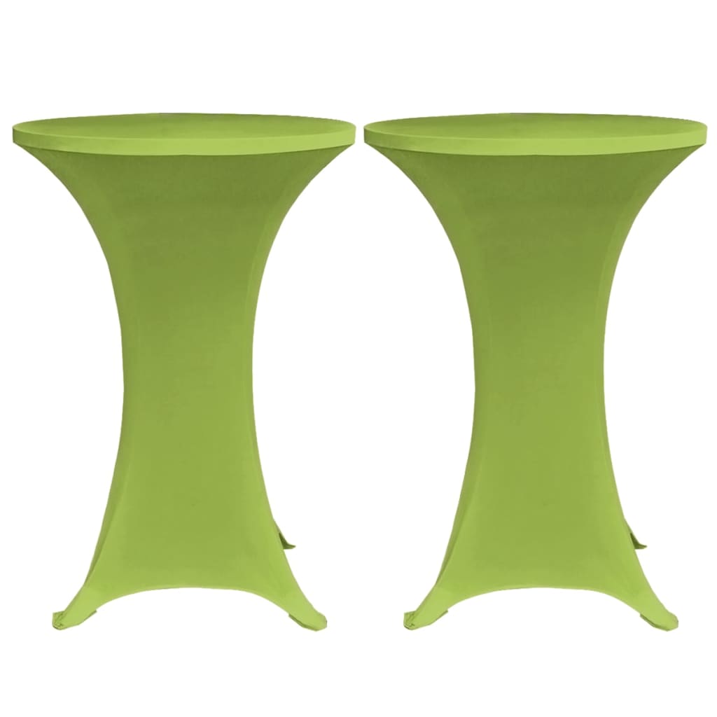 Elastisk Bordduk 2 stk 70 cm Grønn