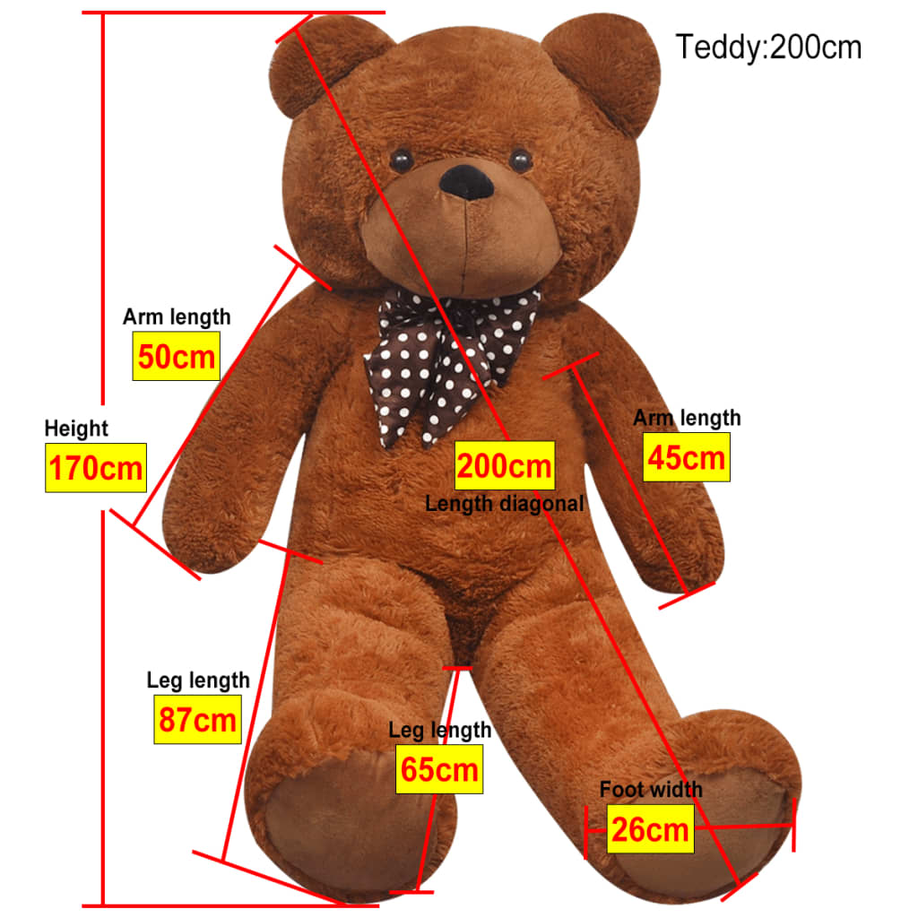 Plysjbamse brun 170 cm