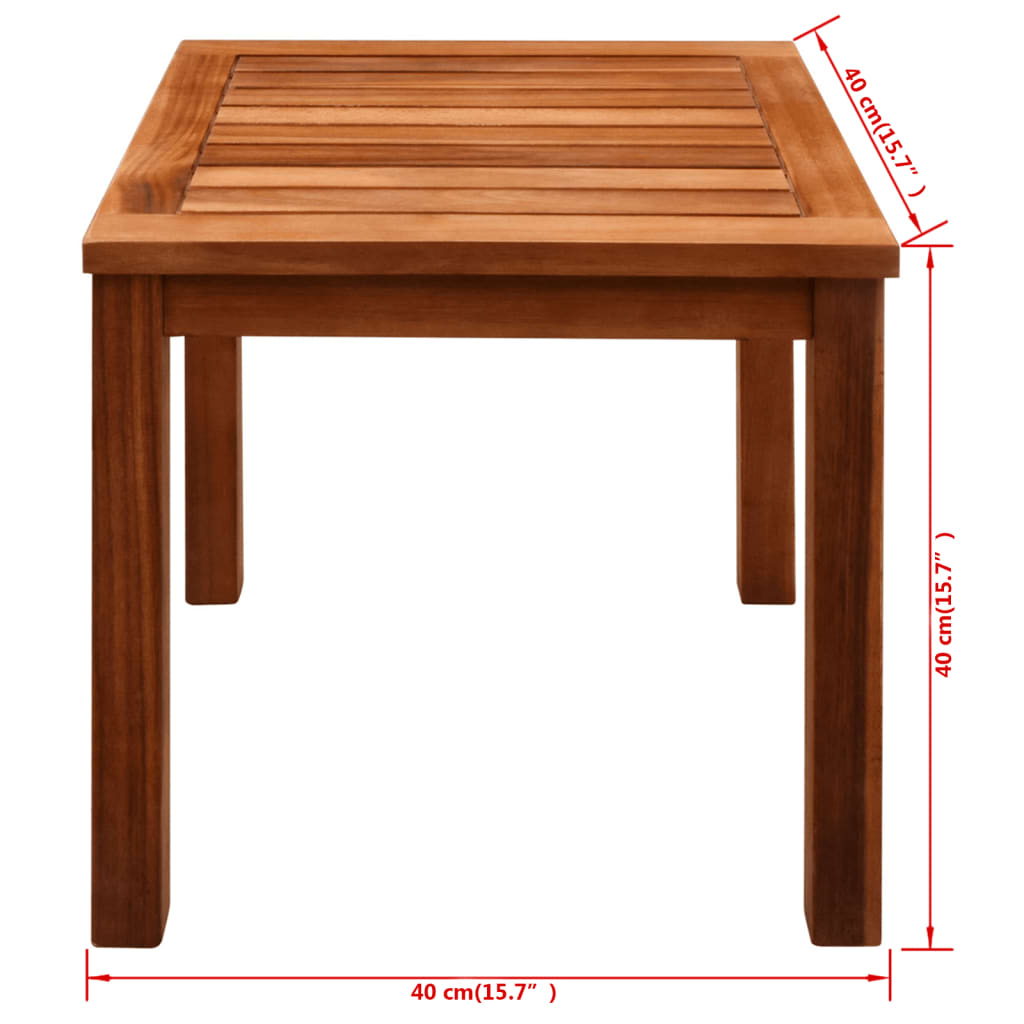 Solsenger 2 stk med bord heltre akasie og textilene