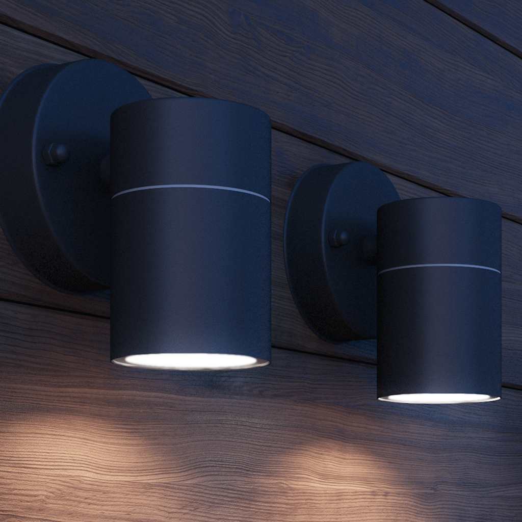 Utendørs LED Vegglamper 2 stk Rustfritt Stål Nedover