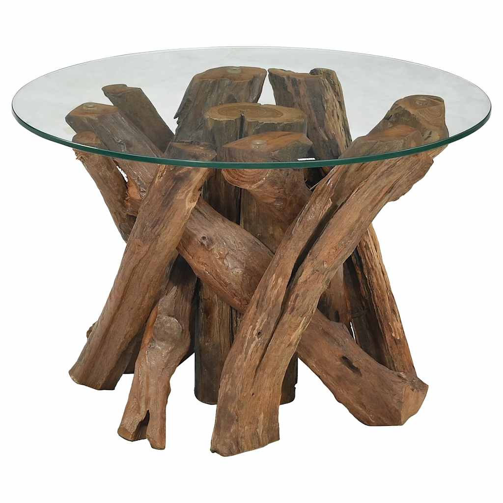 Salongbord heltre teak drivved 60 cm vidaXL