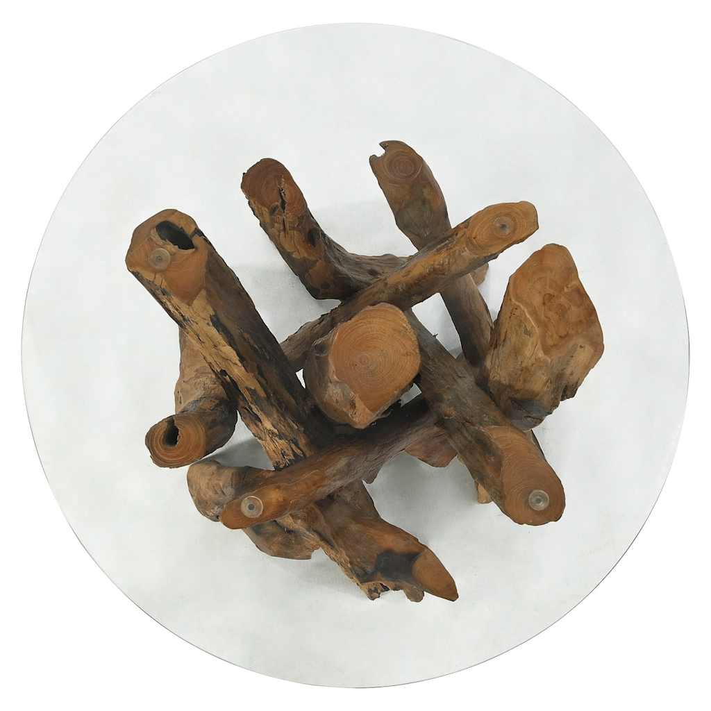 Salongbord heltre teak drivved 60 cm vidaXL