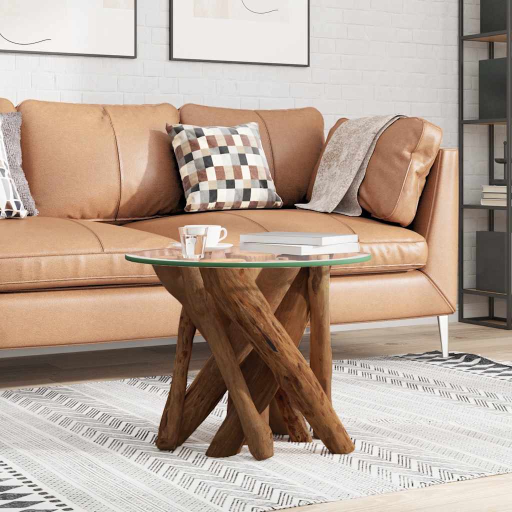 Salongbord heltre teak drivved 60 cm vidaXL